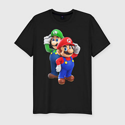 Футболка slim-fit Mario Bros, цвет: черный