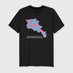 Мужская slim-футболка Люблю Армению
