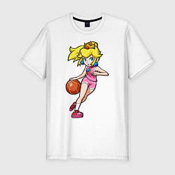 Мужская slim-футболка Peach Basketball