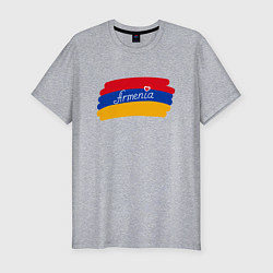 Мужская slim-футболка Любимая Армения