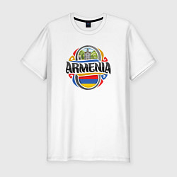 Футболка slim-fit Великая Армения, цвет: белый