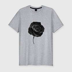 Футболка slim-fit Чёрная роза Black rose, цвет: меланж