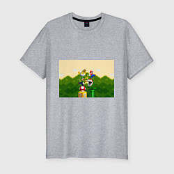 Мужская slim-футболка Mario Coins