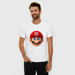 Футболка slim-fit MarioHead, цвет: белый — фото 2
