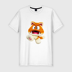 Футболка slim-fit GoombaCat, цвет: белый