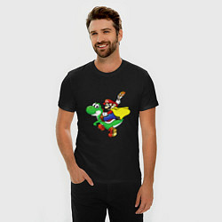 Футболка slim-fit Yoshi&Mario, цвет: черный — фото 2