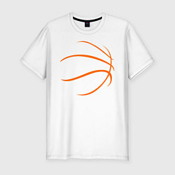 Мужская slim-футболка Баскетбольный мяч