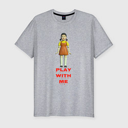 Мужская slim-футболка Игра в кальмара Кукла
