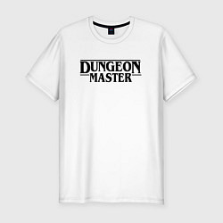 Мужская slim-футболка DUNGEON MASTER ГАЧИМУЧИ ЧЁРНЫЙ ЛОГО