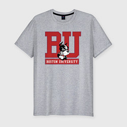 Футболка slim-fit Boston University, цвет: меланж