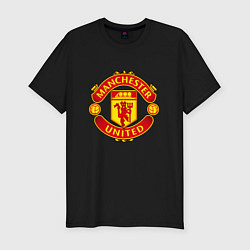 Футболка slim-fit Манчестер Юнайтед логотип, цвет: черный