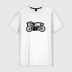 Мужская slim-футболка Blink 182 лого