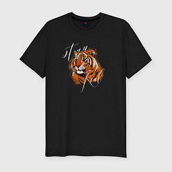 Футболка slim-fit Tiger Stay real, цвет: черный