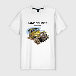 Мужская slim-футболка Toyota Land Cruiser FJ 40 4X4
