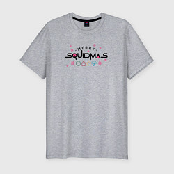 Футболка slim-fit Merry Squidmas he elements, цвет: меланж