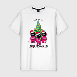 Мужская slim-футболка Guardians Merry squidmas