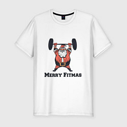 Футболка slim-fit Merry Fitmas, цвет: белый