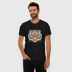 Футболка slim-fit Морда тигра от John Art, цвет: черный — фото 2