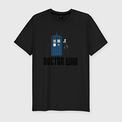 Мужская slim-футболка Доктор кто 12