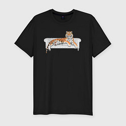Мужская slim-футболка Тигр Символ Нового 2022 года