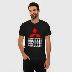 Футболка slim-fit MITSUBISHI МИЦУБИСИ МИТСУБИСИ МИЦУБИШИ LOGO STYLE, цвет: черный — фото 2