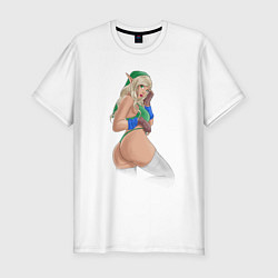 Футболка slim-fit Link girl from Legen of Zelda, цвет: белый