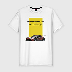 Мужская slim-футболка Porsche Carrera 4S Motorsport