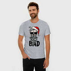 Футболка slim-fit SANTA CLAUS BAD, цвет: меланж — фото 2