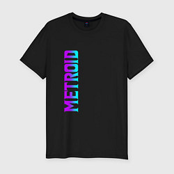 Футболка slim-fit Neon Logo Metroid Dread, цвет: черный