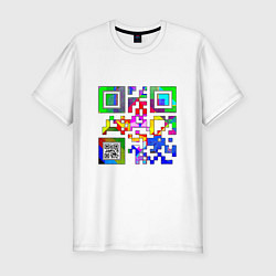 Мужская slim-футболка Color QR