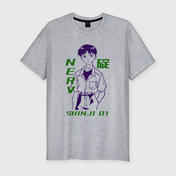 Мужская slim-футболка Синдзи Юнит 01