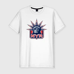 Футболка slim-fit Нью Йорк Рейнджерс New York Rangers, цвет: белый