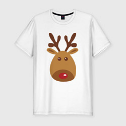 Футболка slim-fit Олень 2022, цвет: белый