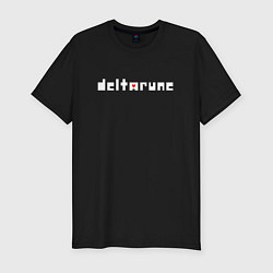 Футболка slim-fit Deltarune logo надпись, цвет: черный