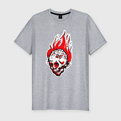 Футболка slim-fit Критический бросок outline, цвет: меланж