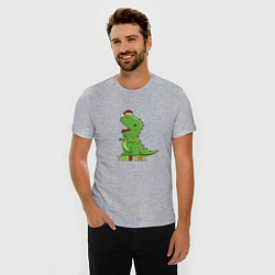 Футболка slim-fit Tree Rex Christmas, цвет: меланж — фото 2