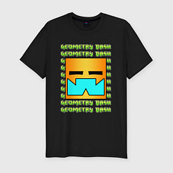 Футболка slim-fit GEOMETRY DASH КЛАССИКА УРОВЕНЬ, цвет: черный