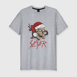 Футболка slim-fit SLAYER SKULL SANTA NEW YEAR, цвет: меланж