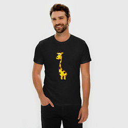 Футболка slim-fit Веселый жирафик, цвет: черный — фото 2