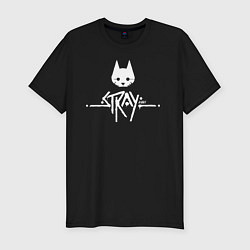Футболка slim-fit Stray: White Logo, цвет: черный