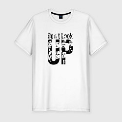 Футболка slim-fit Dont look up black edition, цвет: белый