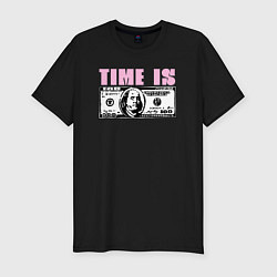 Футболка slim-fit Время - деньги Time Is Money, цвет: черный