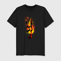 Футболка slim-fit CS GO Винтовка M4A4 HOWL, цвет: черный