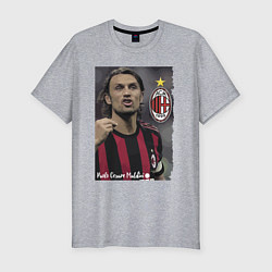 Мужская slim-футболка Paolo Cesare Maldini - Milan, captain