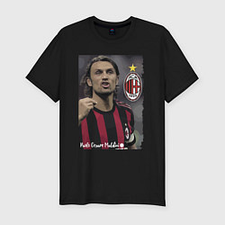 Футболка slim-fit Paolo Cesare Maldini - Milan, captain, цвет: черный