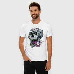 Футболка slim-fit Art skull 2022, цвет: белый — фото 2