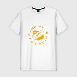 Футболка slim-fit Time Bitcoin, цвет: белый