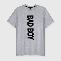 Футболка slim-fit BAD BOY веритикально, цвет: меланж