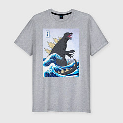 Футболка slim-fit Godzilla in The Waves Eastern, цвет: меланж