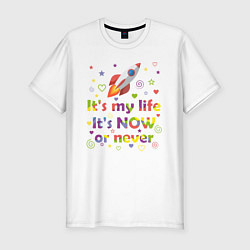 Футболка slim-fit Its my life Rocket, цвет: белый